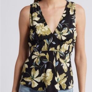 Treasure and Bond Floral Peplum Blouse